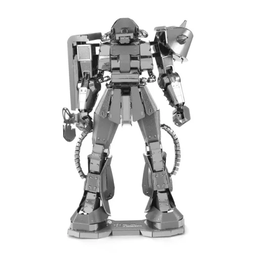 Чистый металл 3D Трехмерная головоломка до mecha сборочная модель MS-06ZAKUII Zhagu - Цвет: Белый