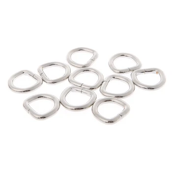 

10pcs 15mm Metal Handbag Leather Bag Purse Strap Belt Web D Ring Buckle Clasp