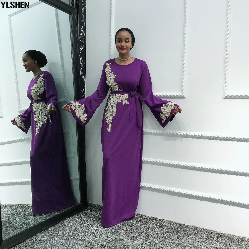 2020 Eid Mubarak Abaya Dubai Muslim Dress Women Embroidery Ramadan Robe Kaftan Islamic Clothing African Dresses Abayas for Women 44