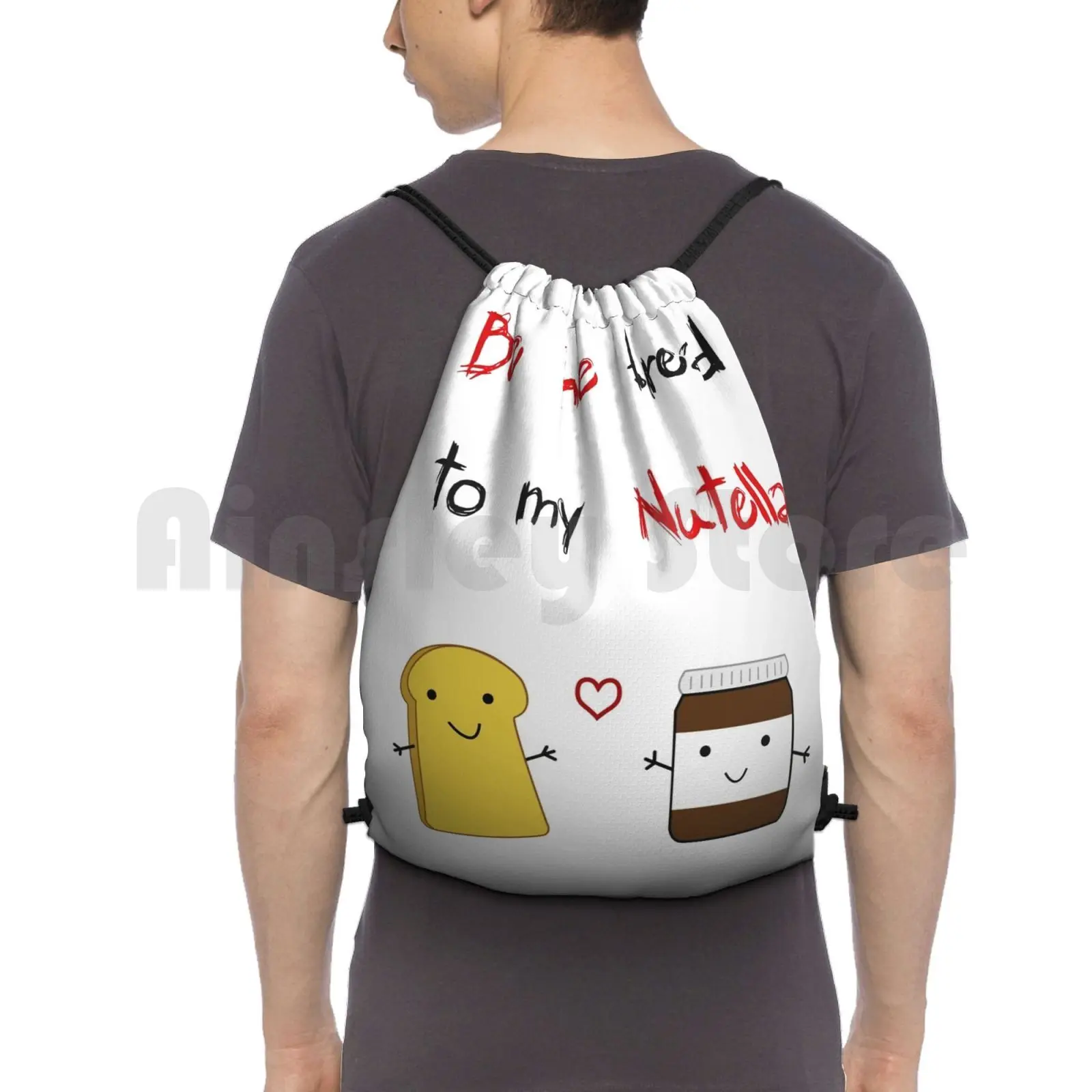 Sii Il Pane Al Mio Zaino Nutella Borsa Con Coulisse Equitazione Arrampicata Borsa Da Palestra Pane Nutella Coppia Amici Amicizia Amore