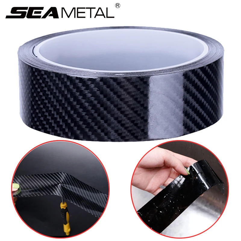 

Car Sticker and Decals 5D Stickers Carbon Fiber Vinyl Automobiles Waterproof Film Door Sill Trunk Bumper Protector Accessories