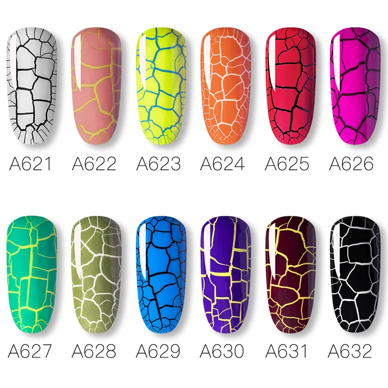 ROSALIND Crackle Gel Nail Polish Classic Color Base Of Nail Varnish Hybrid Manicure Set For UV Semi