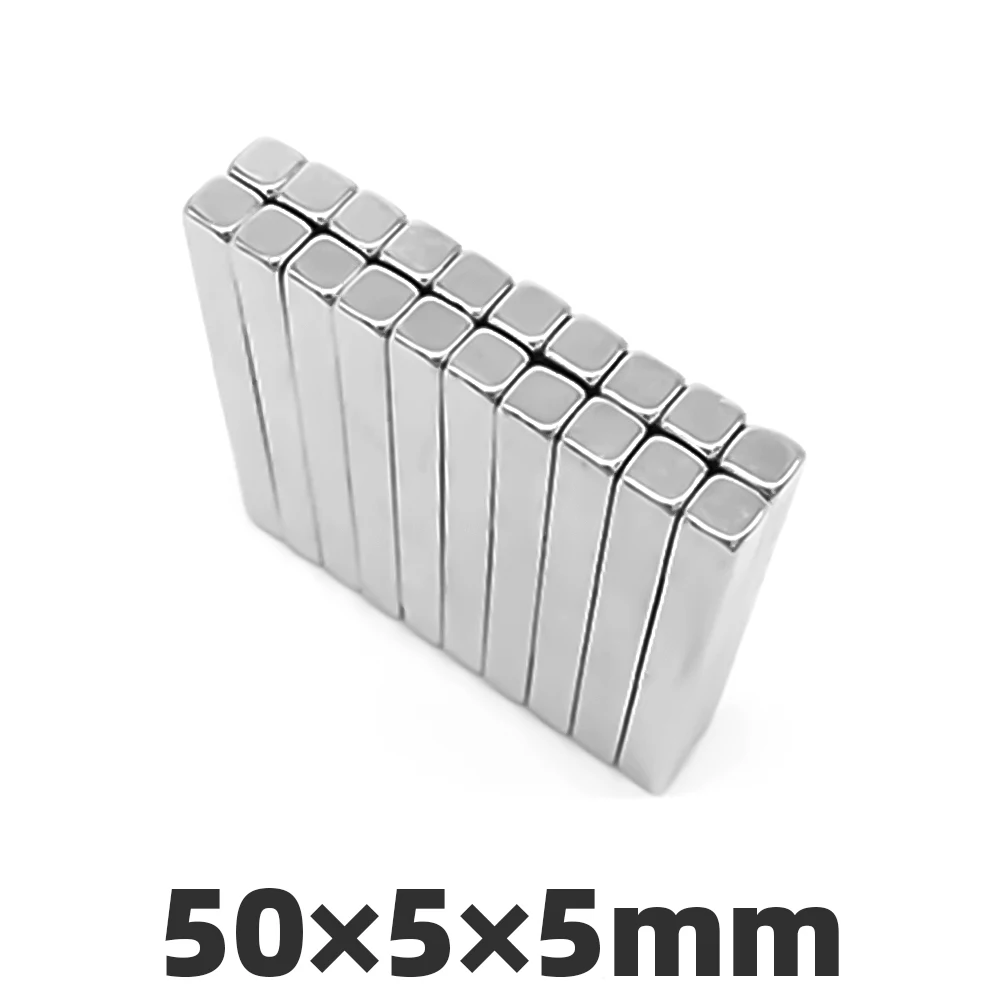 AIDIY 3/5/10 шт 50x5x5 мм неодимовый магнит супер мощная блок квадратный редкоземельные магниты 50*5*5 мм