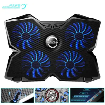

COOLCOLD gaming Laptop Cooling Pad Notebook Cooler Stand with four Fan and 12'' 14'' 15.6'' 17'' Tablet Laptop Notebook inch