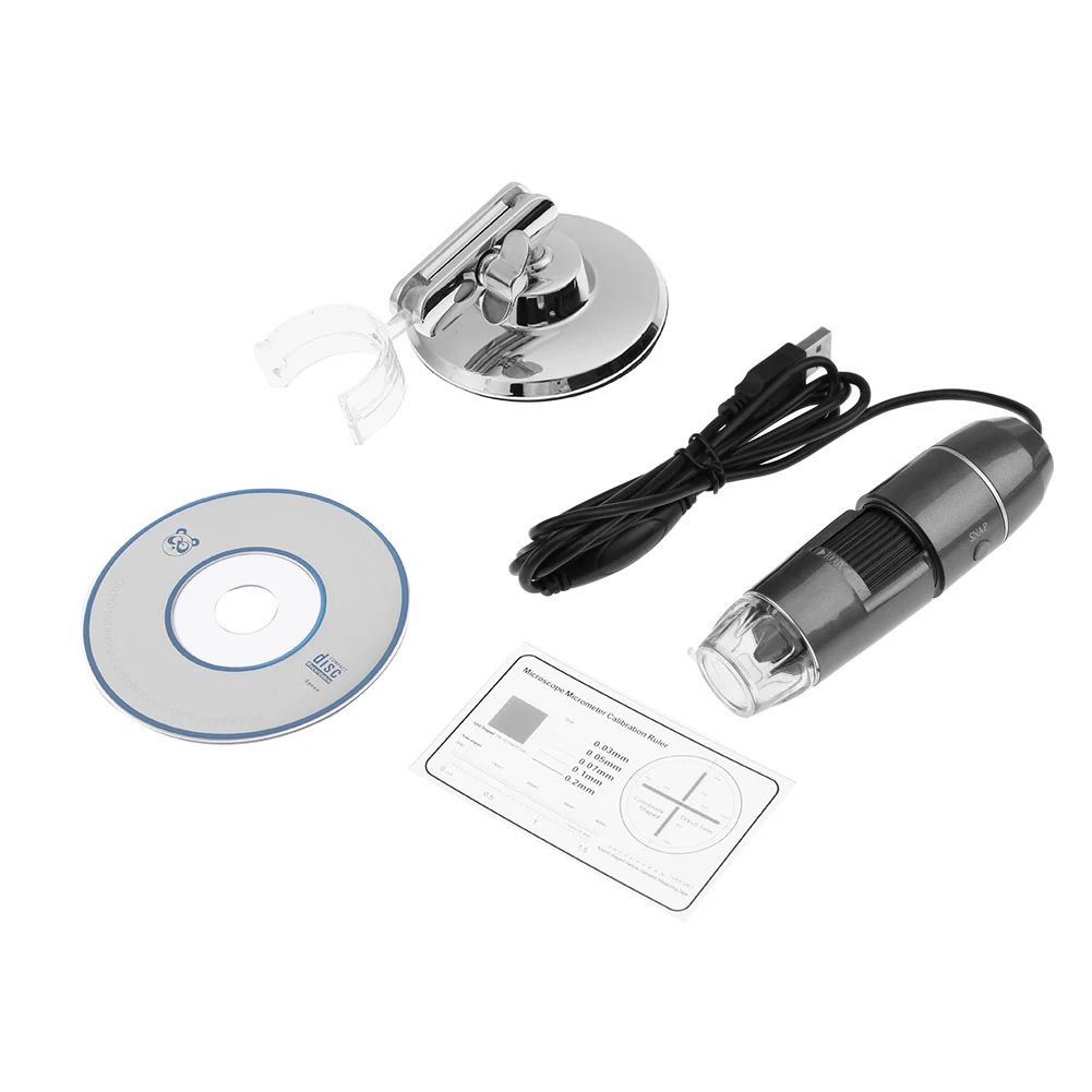 1000X8 светодиодный USB цифровой электронный микроскоп 200 Вт с Высоким Разрешением Зум ручной эндоскоп камера микроскопио Лупа - Цвет: Серый