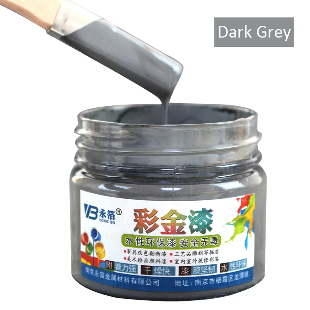 koyu gri su bazli boya metalik lake mobilya renk degisimi kapi sanatlar el sanatlari painting100g akrilik boya ahsap vernik dark paint wall color paintslacquer paint aliexpress