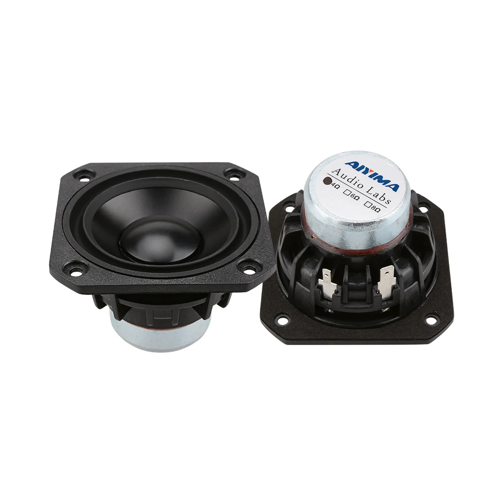 AIYIMA 2Pcs 2.5Inch Full Range Speaker Driver 15W Audio Fever Speakers Music Sound Loudspeaker Column For DIY Home Theater