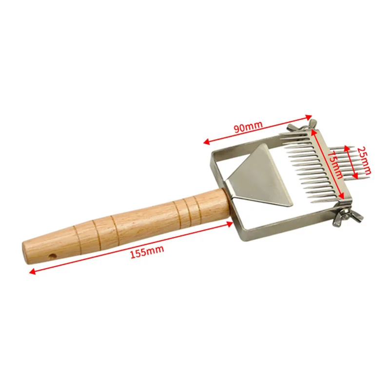 Stainless Steel Honey Scraper Fork Beekeeping Honey Uncapping Bee Hive Beekeeping Bee Scraper Shovel Tools Honey Knife
