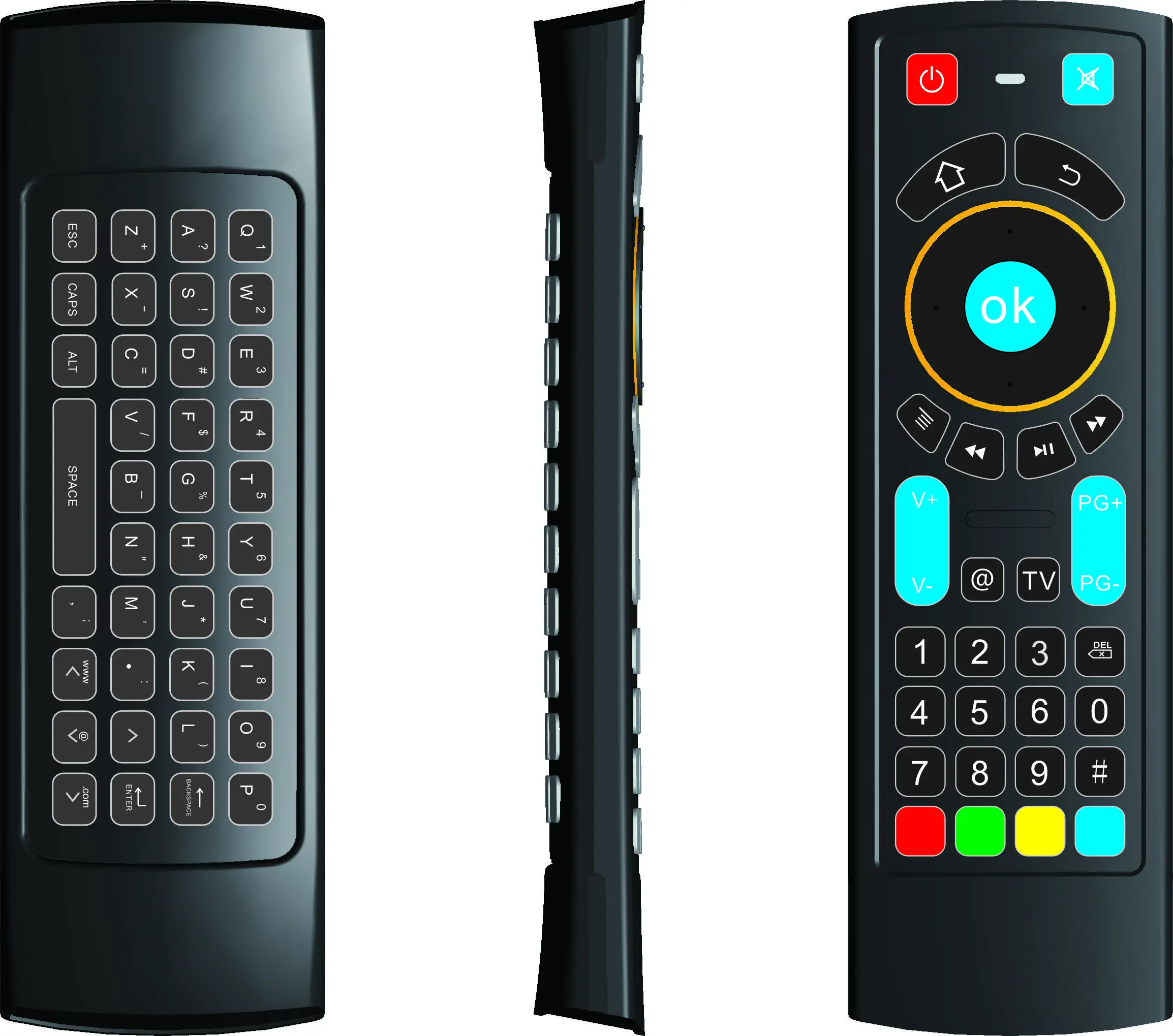Télécommande Bluetooth GOWELL spécifique compatible avec  Fire TV et Fire TV Stick pas dAlexa Télécommande Air et clavier QWERTY Air Mouse Apprentissage IR