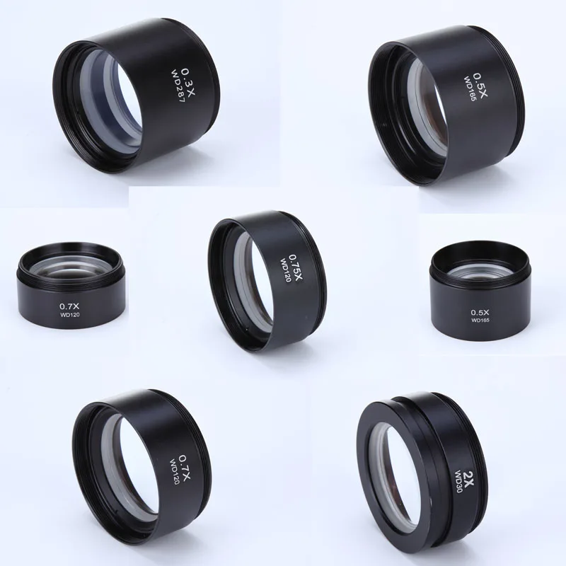 

Microscope Parts 0.3X 0.5X 0.7X 0.75X 1X 2X Barlow Lens Stereo Microscope Lens Accessories Auxiliary Objective Lens 48mm Thread