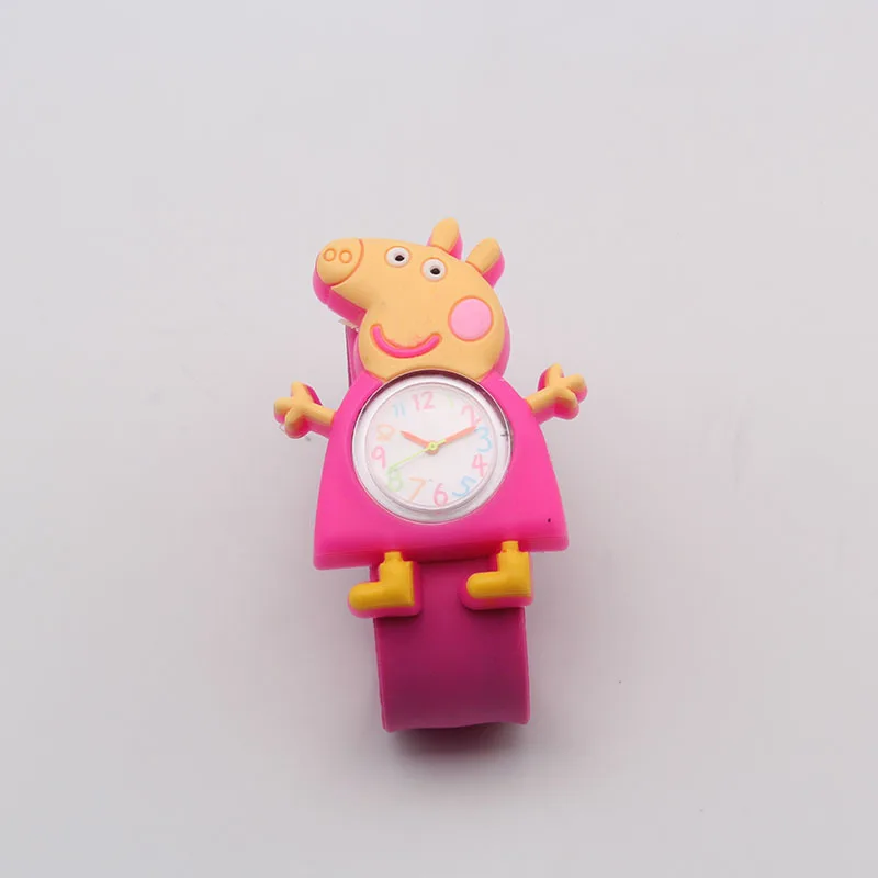 Розовый Милые Мультяшные детские часы кварцевые часы Piggy/Pec детские часы горячие детские часы Рождественский подарок - Цвет: Розовый