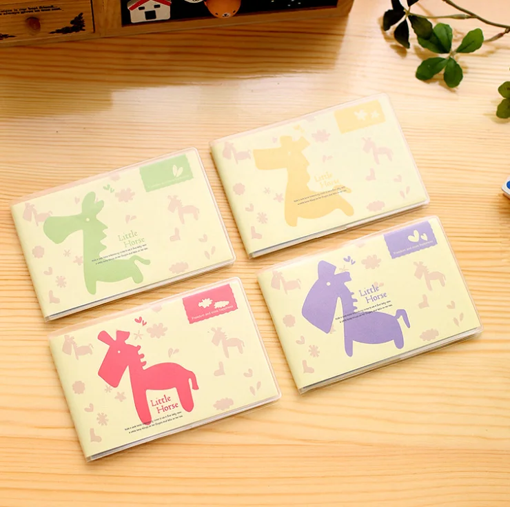 

1pcs 10.8x7.2cm 40 Sheets Horse Waterproof Rubber Notebook School Office Supplies Diary Note Books Notepad For Kids Students