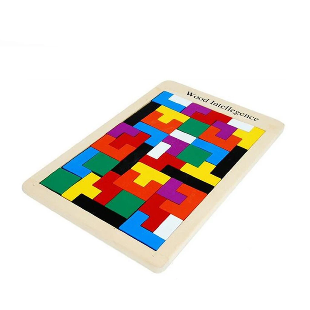 Деревянный Tangram Головоломка тетрис игра для детей дошкольного возраста играть и узнать игрушки