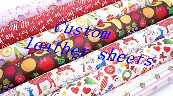 

Custom Printed Faux Leather Fabric for DIY Hair Bow Material (136cm*30cm)