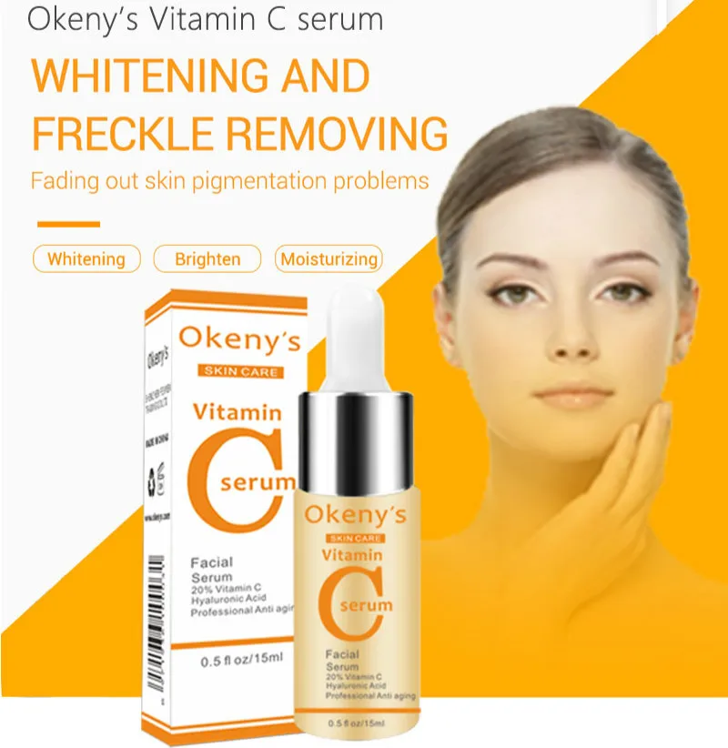 Сыворотка Okeny's Vitamin C VC удаляющая эссенцию красота темные пятна веснушки