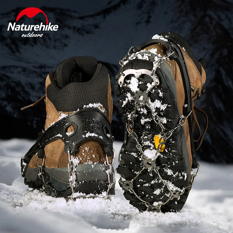Naturehike 1 пара 21 Зубы противоскользящие ледяной Захват Бутсы для обуви сапоги Захваты цепи шипы зимние уличные кошки для пешего туризма альпинизма