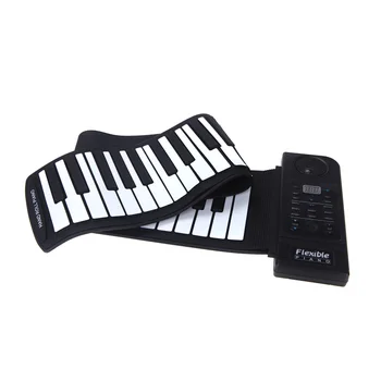 

61 Key Electronic Piano Keyboard Silicon Flexible Roll Up Piano Sustain Function USB Port with Loud Speaker