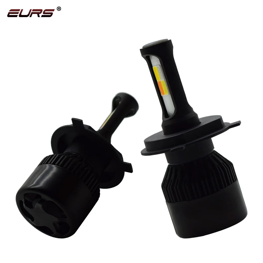 EURS H7 Led H4 H11 H8 HB3 H1 9006 для автомобильных фар высокий низкий пучок S2 для автомобилей и мотоциклов противотуманная фара 12V 24V белого и желтого цвета голубого и розового цвета