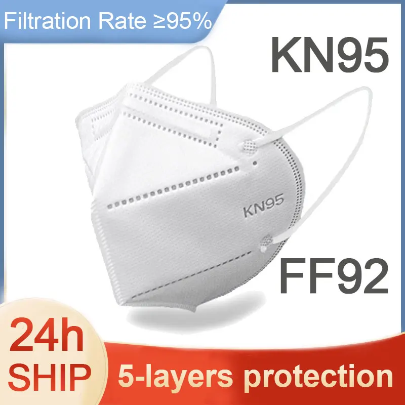 KN95 маска для защиты от пыли 5 слоев FFP2 респиратор Kn95Mask защитные маски лица 95%