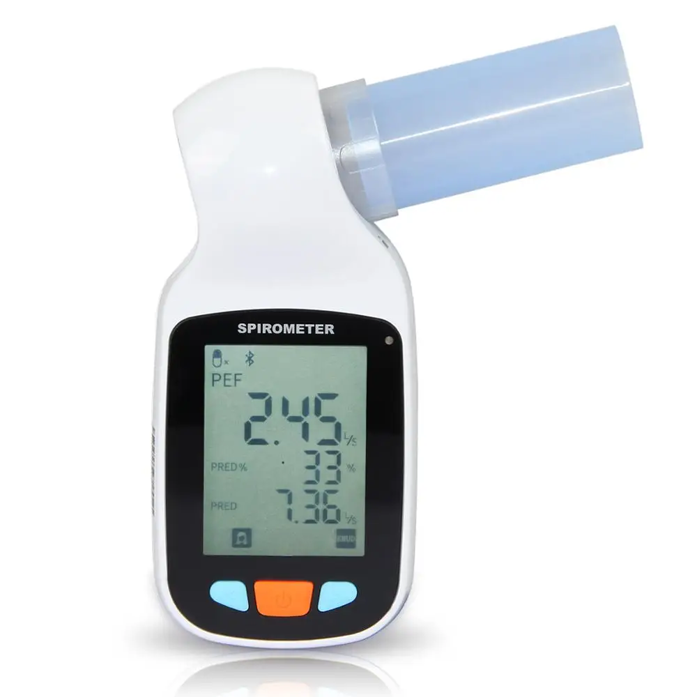 Handheld SP70B Digital Peak Flow Meter Lung Volume function Bluetooth Tester+ FREE Mouthpiece