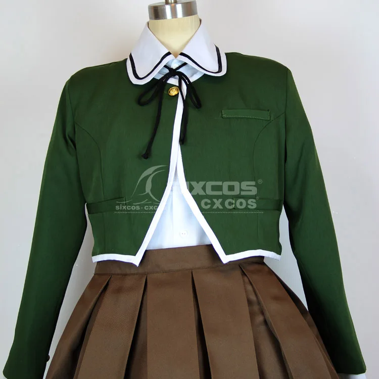 Игра DanganRonpa Chihiro Fujisaki маскарадные костюмы полный комплект униформы юбка костюм Женская ролевая одежда изготовление на заказ любого размера