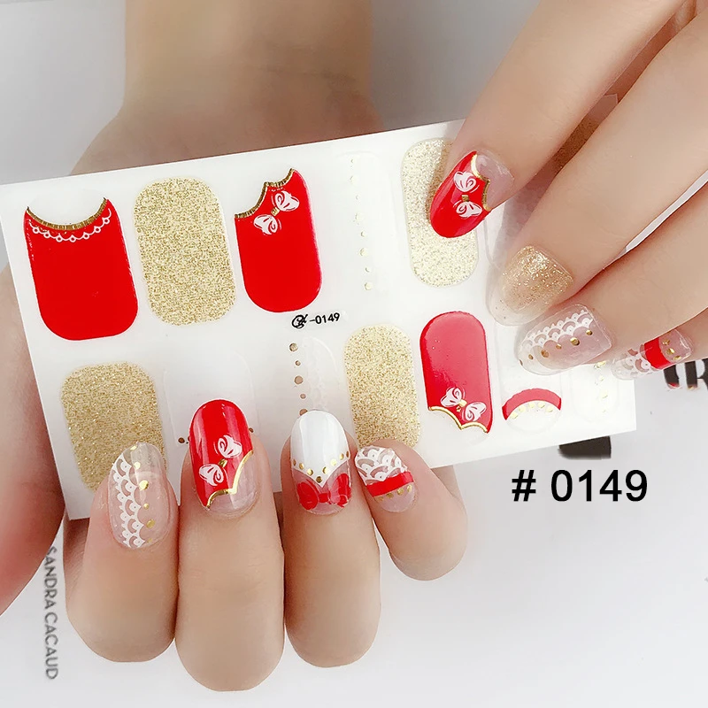 Мода 31 дизайн 3D полное покрытие ногтей стикер водонепроницаемый самоклеющиеся ногтей искусство украшение для маникюра «сделай сам» блеск ногтей обертывания