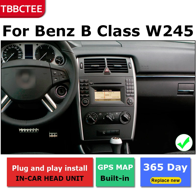 2Din For Mercedes Benz B Class W245 2005-2011 Car Android Radio Multimedia Player GPS Navigation IPS Screen HiFi WiFi BT