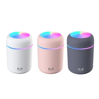 

300ml Humidifier USB Aroma Oil Diffuser Ultrasonic Dazzle Cup Cool Mist Maker Air Purifier with Romantic Light