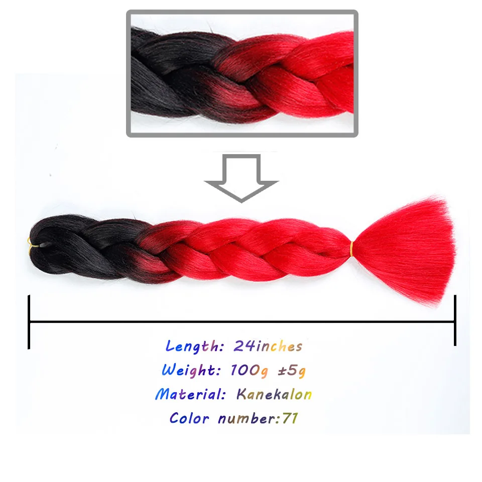 LVHAN синтетические вязанные крючком косички jumbo косички волос одна штука 82 дюйма 165 г/шт., чистый цвет, аксессуары для волос, синтетические косички волос - Цвет: P27/613
