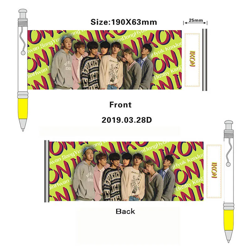 1 шт. GOT7 IKON TXT креативная 0,5 мм шариковая ручка для письма Канцтовары офисный школьный Пишущие принадлежности - Цвет: H02