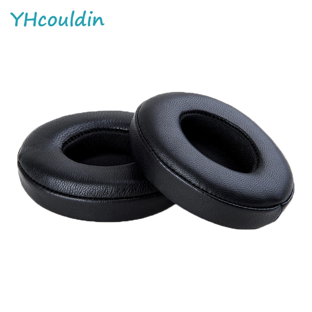 YHcouldin Sheepskin Replacement Ear Pads for Beats Solo 2 and Solo 3 Wireless Bluetooth Headphones Genuine Leather Ear Cushions