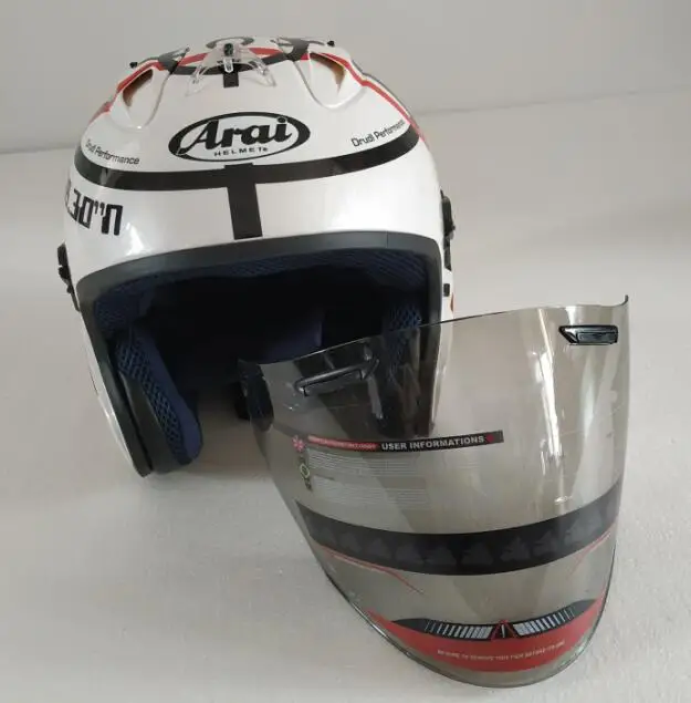 Arai R3 шлем мотоциклетный шлем с открытым внедорожным мотоциклетным шлемом Размер: S M L XL XXL, Опционный трехцветный объектив 06 - Color: black