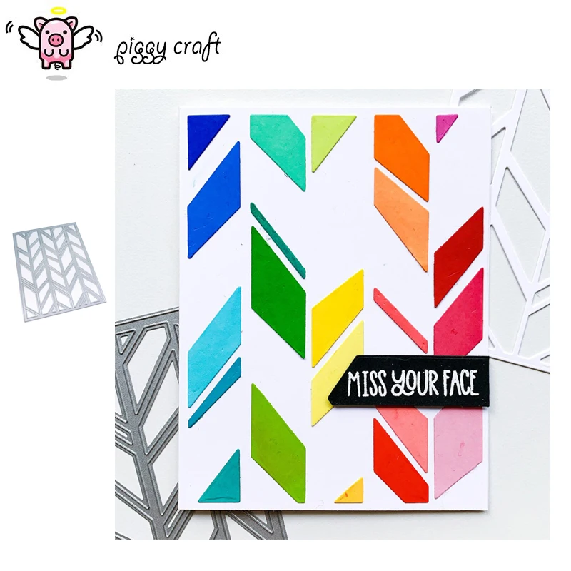 Mmao Crafts Metal Steel Cutting Dies Chic Chevron Cover Plate Stencil For DIY Scrapbooking Paper/photo Cards Embossing | Дом и сад