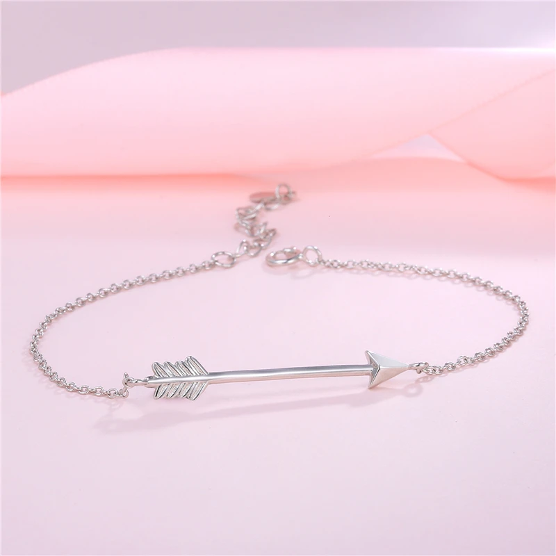 925 пробы, серебряные женские браслеты, браслет со стрелками и перьями, браслеты для женщин, модные ювелирные изделия, подарки