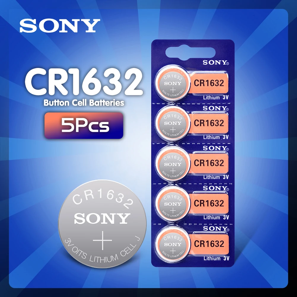 5Pcs/lot For Sony Original CR1632 Button Cell Battery For Watch Car Remote Key cr 1632 ECR1632 GPCR1632 3v Lithium Battery - ANKUX Tech Co., Ltd