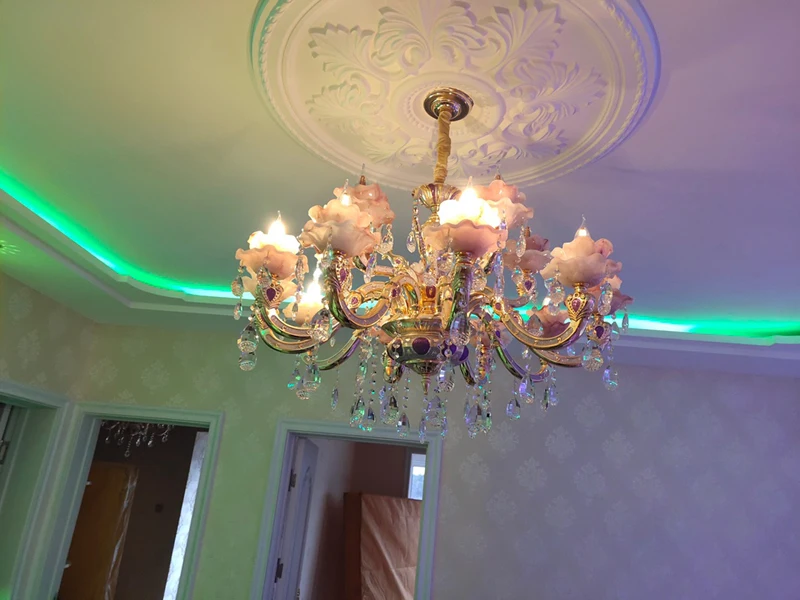 European Living Room Chandelier Lighting Atmosphere New Jade Zinc Alloy Chandelier Luxury Dining Room Hotel Bedroom Crystal Pendant Light Dining Room Chandeliers Rustic Chandeliers From Britlighting 98 50 Dhgate Com