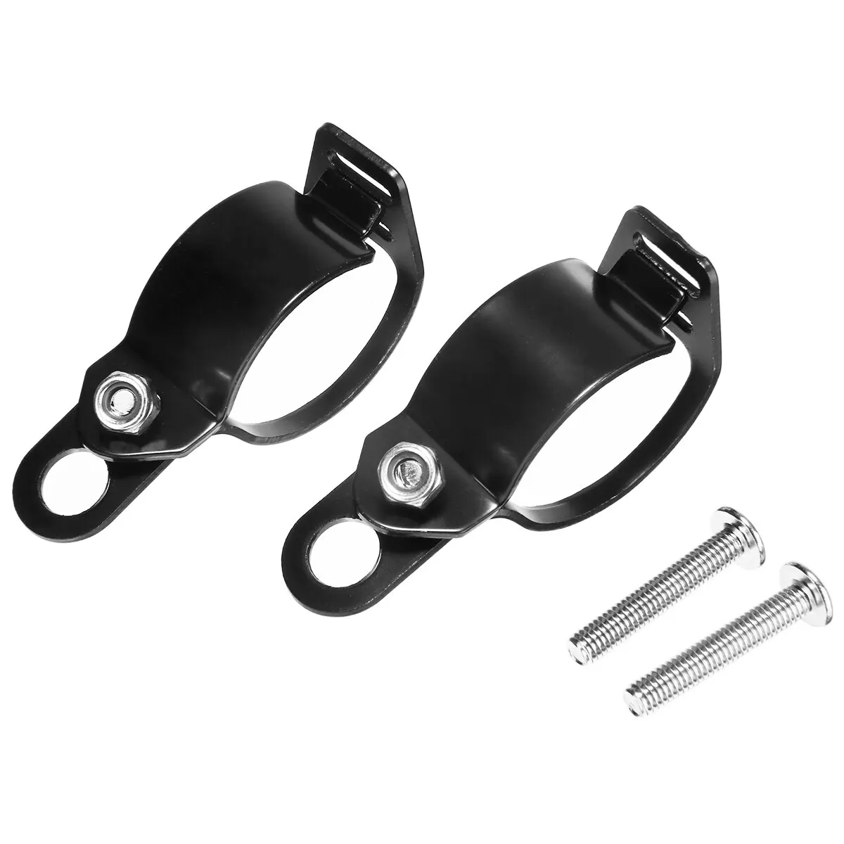 For Honda For Yamaha 1Pair Black Motorcycle Turn Signal Lamp 33-43mm Fork Clamp Metal Mount Bracket Headlight Holder Treyues