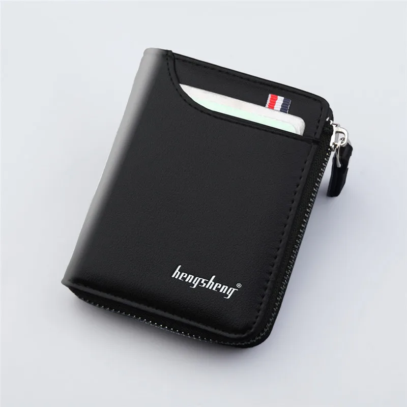 New Men's Genuine Leather Short Wallet Fashion Luxury Brand Coin Purse Driver's License Bag Purse For Men card Mini Wallet