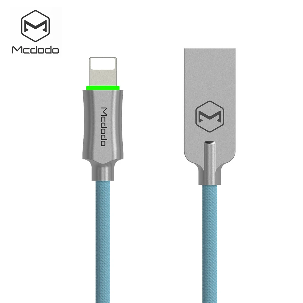 Blue 10 шт./лот Mcdodo Автоматическое отключение для iPhone USB кабель 2.4A кабель передачи данных для быстрой зарядки для iPhone iPad iPod USB кабель светодиодный iOS шнур - Цвет: Blue