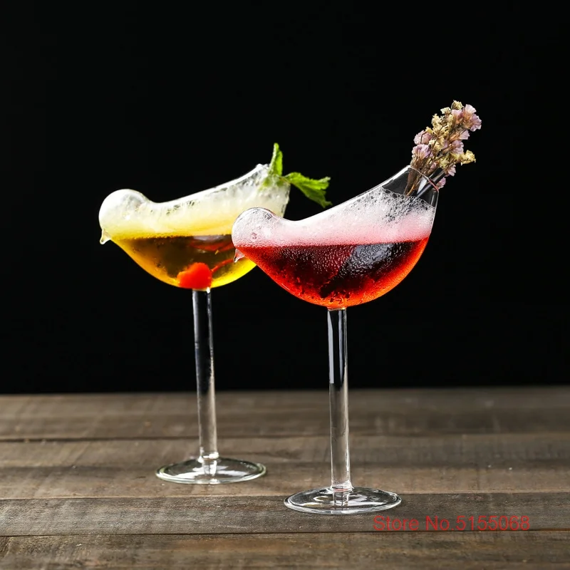 Creative Cocktail Glass Unique Bird-Shaped Drinking Cup Martini Goblet  Glasses for Bar KTV Nightclub Party Juice Champagne Cup - AliExpress