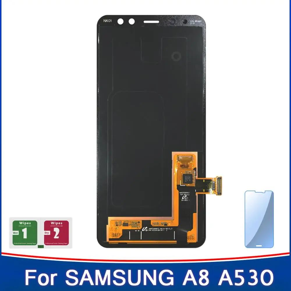 Супер Amoled дисплей для samsung Galaxy A8 lcd A530 A530F A530DS A530N Регулируемая яркость lcd сенсорный экран дигитайзер