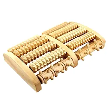

Foot Massager Wooden Health Equipment Stimulation Point Acupressure Roller Gift Feet Heel Soothing Tool