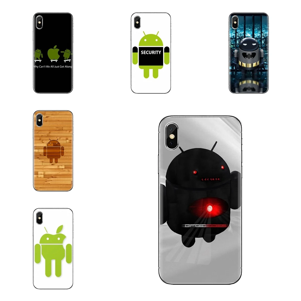 For Huawei Honor 7X V10 6C V9 6A Play 9 Mate 10 Pro Y7 Y5 P8 P10 Lite Plus GR5 2017 Soft TPU Phone Case Green Android Robot Logo |