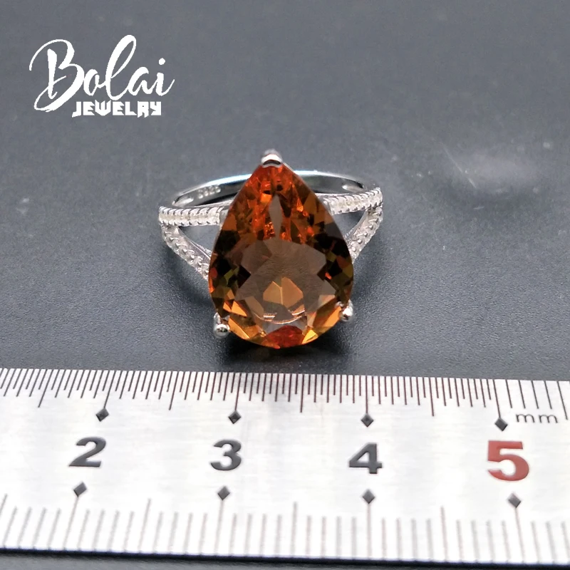 Bolaijewelry, Zultanite кольца стерлингового серебра 925 ювелирные изделия груша 12*16 мм драгоценный камень создан изменение цвета элегантный подарок для девочек