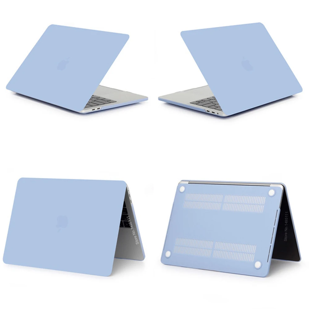 Чехол для ноутбука Apple MacBook Air Pro retina 11 12 13 15 для mac New Pro 16 дюймов с сенсорной панелью+ чехол для клавиатуры - Цвет: Matte New Blue