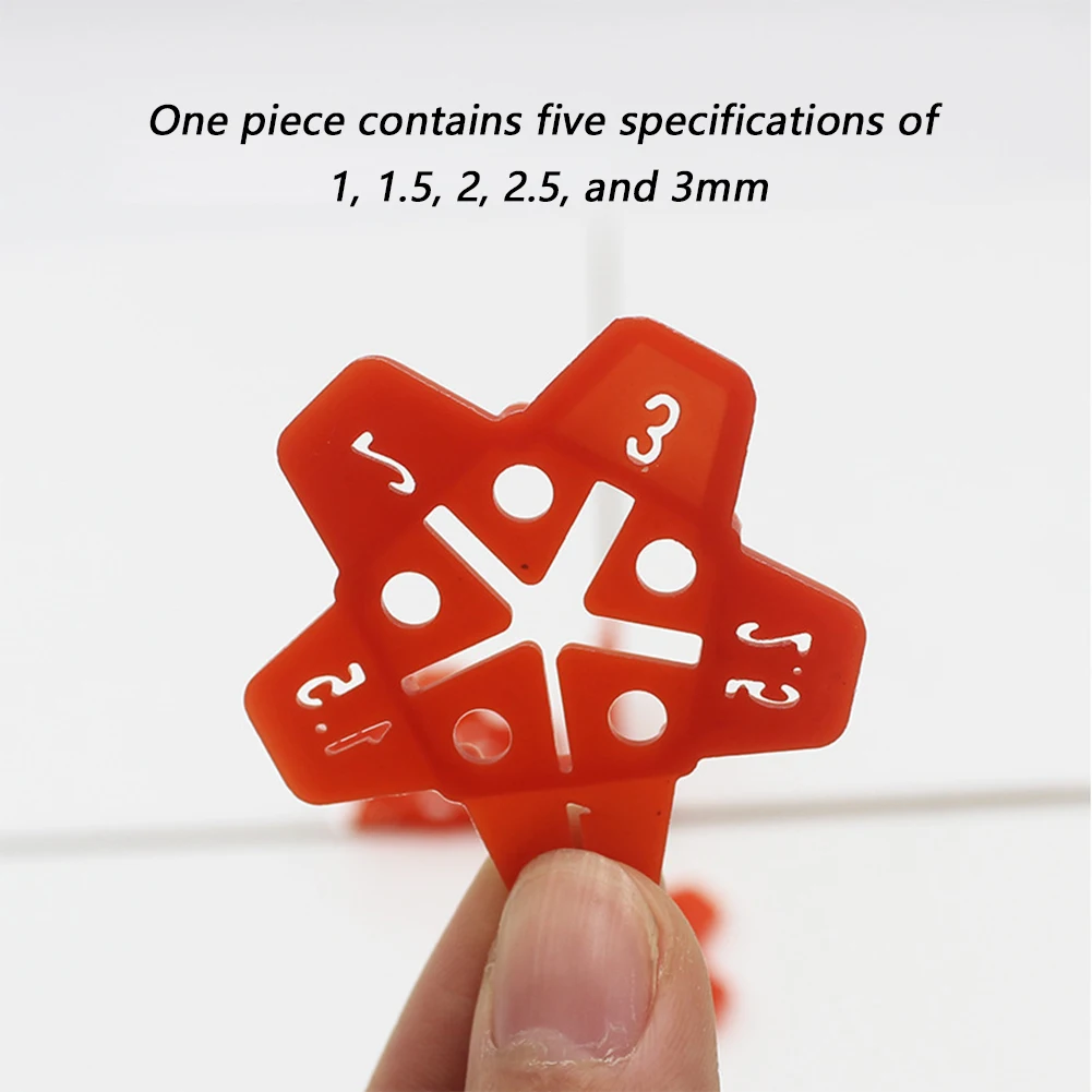 Tile Spacers Tile Leveling Clips Tile Leveling Tools 50pcs 1/1.5/2/2.5/3mm Wall Tiles Ceramic Gap Locator Artifact Cross Tile Leveling System Gap Floor Construction Tools