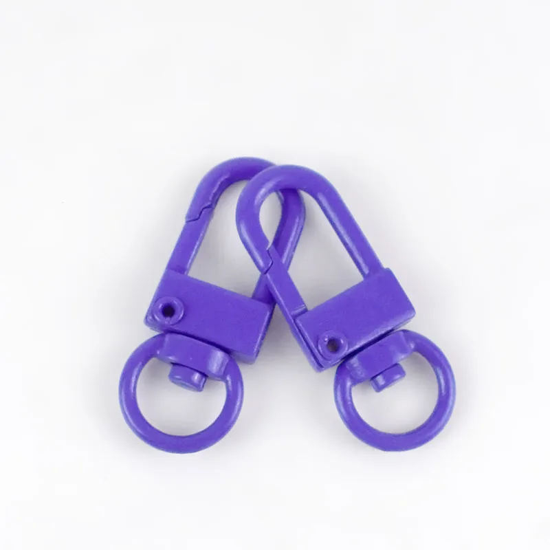 DarkPurple Meetee 10/30/50 шт 34*13 мм металлическая пружина поворотное кольцо пряжки ремня сумки цепочка для крепления на Скрепка-крючок, сделай сам, ювелирное изделие аксессуары для рукоделия - Цвет: DarkPurple
