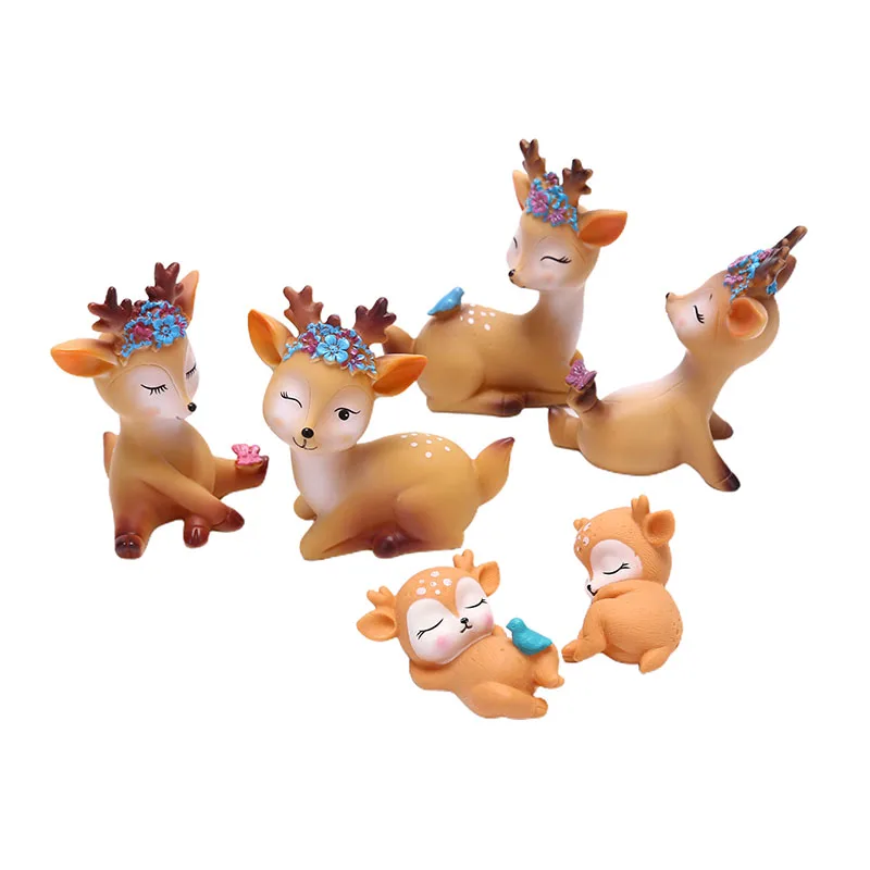 Baby Birthday Deer Cake Topper Fun Toys for Kids Children Girls Little Gifts Cake Decorating Animal Decoration Cupcake Toppers party decorations,birthday party supplies,cake topper,cake decorations,cake toppers