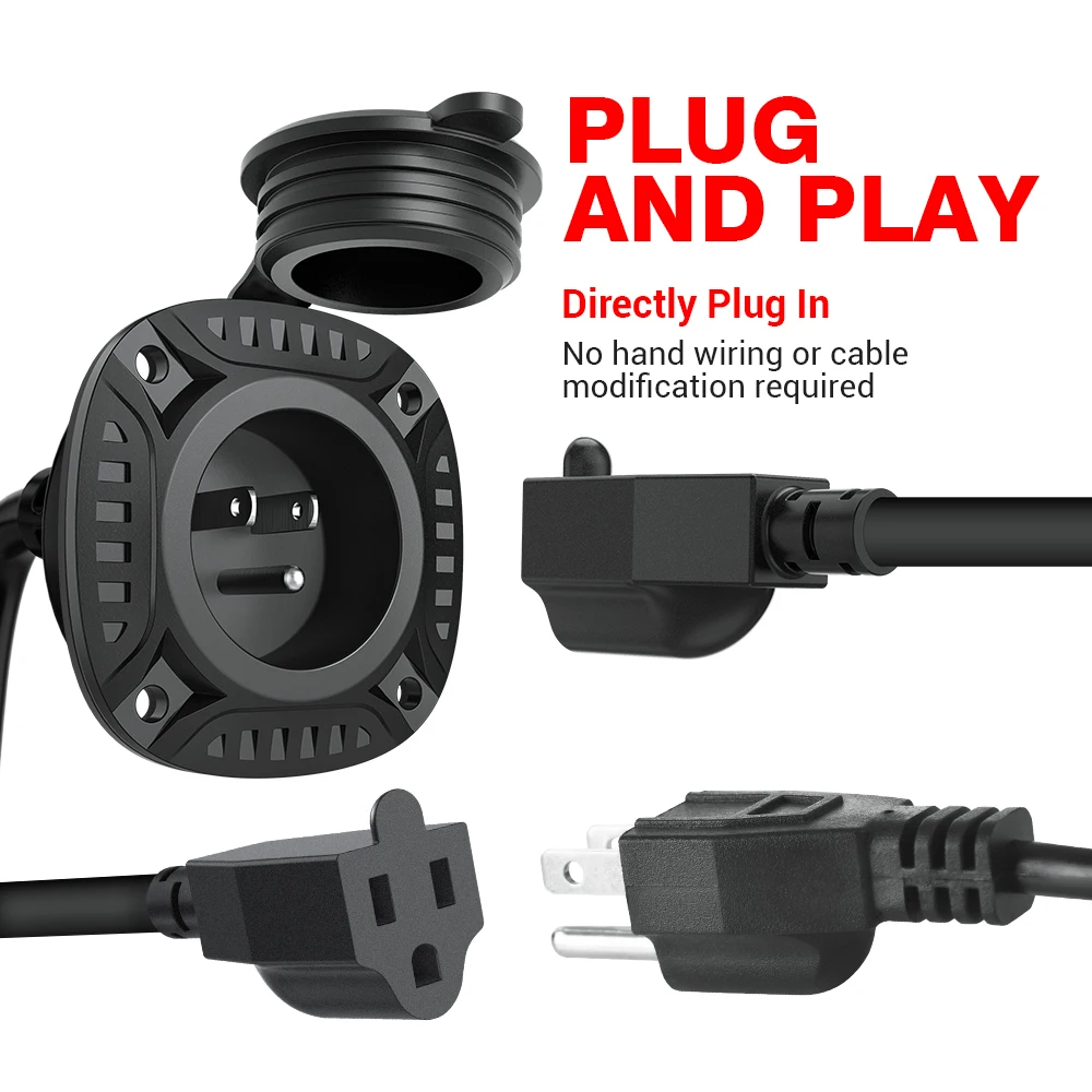 NOCO AC Port Plug with Extension Cord - 6' Long NOCO