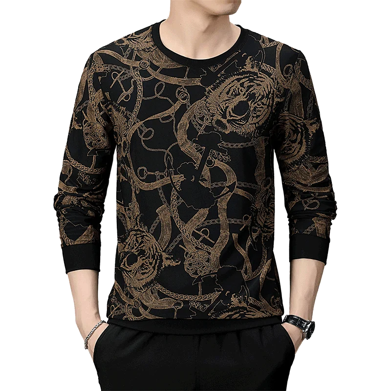 Мужская толстовка с принтом синяя желтая повседневная китайским элементом